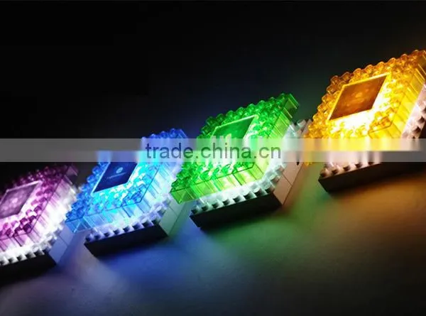 DIY Block Toy Photo Frame LED Table Lamp photo-4