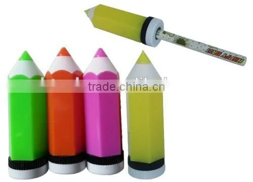 Colorful Plastic Pencil Shape Custom Logo Printed Sharpener