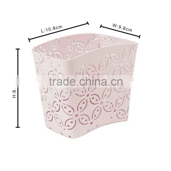 Pink Arc-shaped Metal Punched Pen Ruler Pencil Holder photo-6