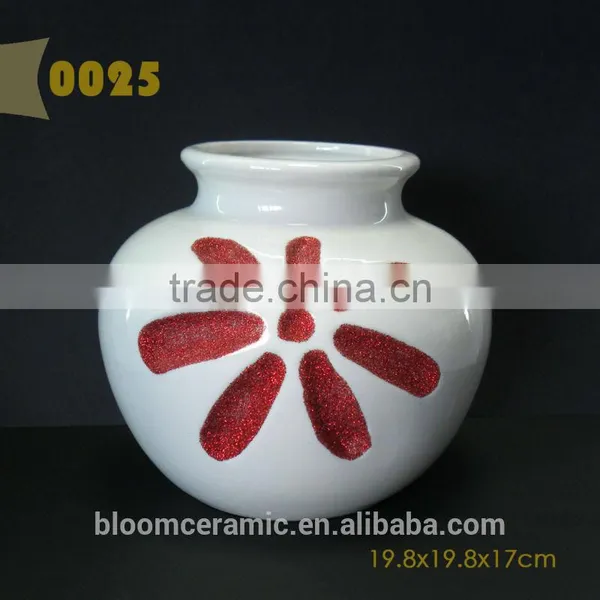 Red Ceramic Flower Vases photo-5