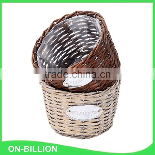 Promotional Round Natural Wicker Garden Basket for Flower photo-3