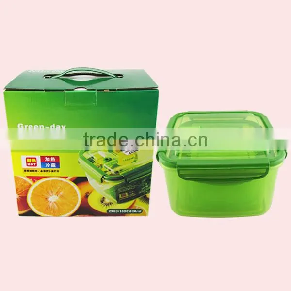 Silicone Edge Square Plastic Container With Lid photo-6