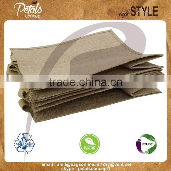 2017 Designer PP Laminated Jute Tote Bag With Web Handle Set of Three Bag photo-5