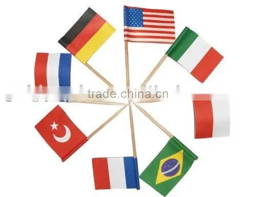 Small Paper Flag Cupcake Toppers