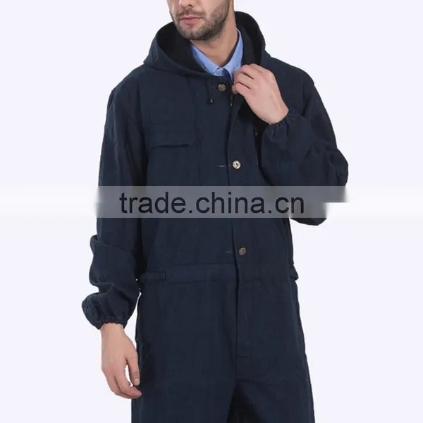 Comfortable Navy Blue Winter Working Coverall In Workwear photo-4