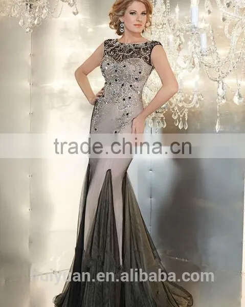 Black Beaded Halter Chiffon Inexpensive Mother of the Bride Outfits photo-2