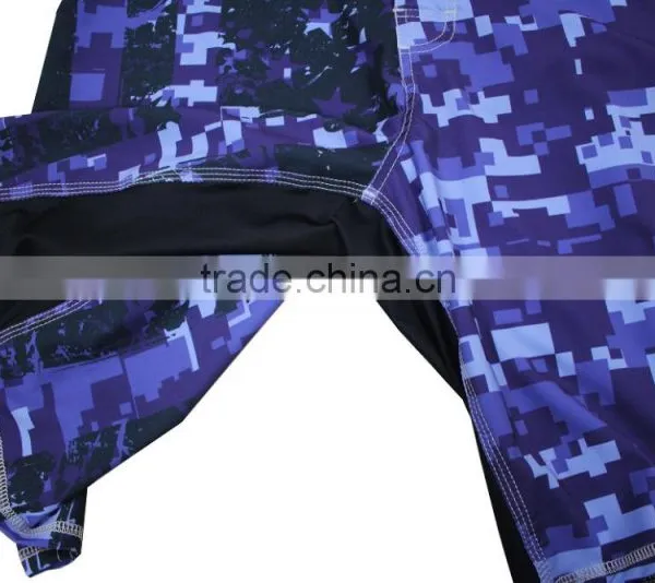 BLUE CAMO HIGH QUALITY FIGHT SHORTS FOR MEN MICROFIBER FABRIC photo-6
