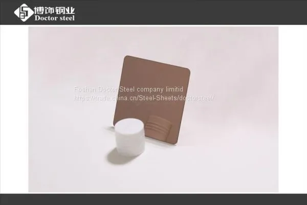 China Supplier 304 Wine Red Mirror Stainless Steel Sheet Price photo-2