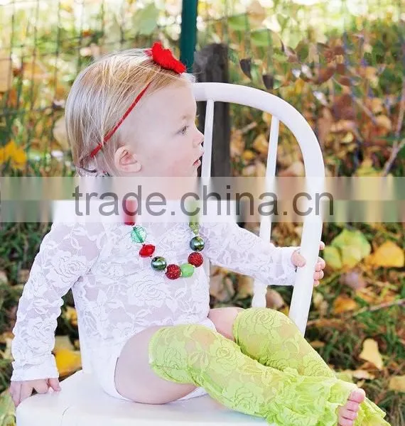 Yellow Leg Warmers Girls Ruffle Pants Baby Lace Leggings photo-2