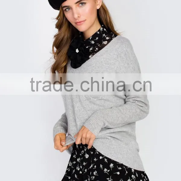 Import Sweater 2016 Lady Custom 100%Cashmere Pullover Knitwear photo-2