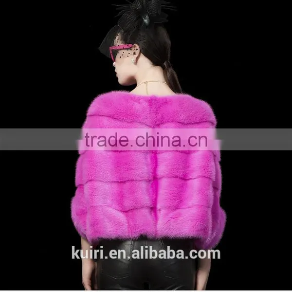 2016 Casual Woman Overclothes Rex Rabbit Fur Coat Lady Faux Fur Stylish Coat for Winter photo-2