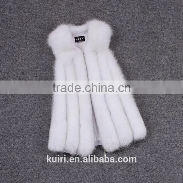 New 2016 Arrival Winter Warm Fashion Women Import Coat Fur Vest High-Grade Faux Fur Coat Fox Fur Long Vest photo-2