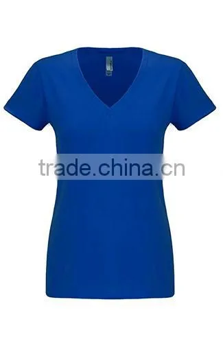 Next Level Apparel Women's Sueded S/S V-Neck Tee - Made From 60% Combed Ring-spun Cotton and 40% Polyester Jersey. photo-3