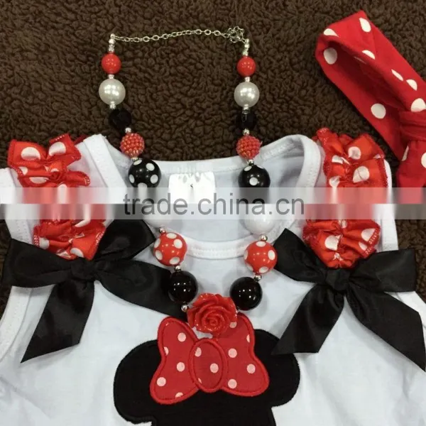 Wholesale Minnie Tank Top Girls Shorts Sets, Summer Shorts Outfit Clothing for Girl, Little Girls Boutique Clothing Sets Remake photo-3