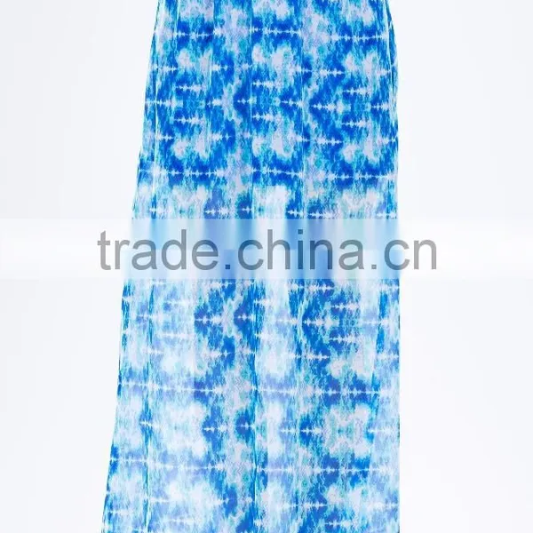 Sexy Beach Wear Tie-dye Print Maxi Skirt Chiffon Belly Dance Arabic Sexy Dance Long Skirt 2015 photo-5