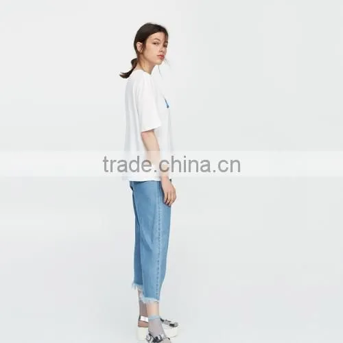 Fahion Women Top Printed Letter White Short Sleeve T-Shirts photo-2