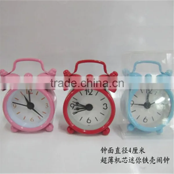 Lovely Mini Cartoon Dial Number Round Desktop Alarm Clock Clocks photo-2