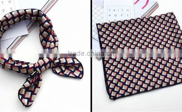 Women Digital Print Custom Design Silk Scarf photo-2