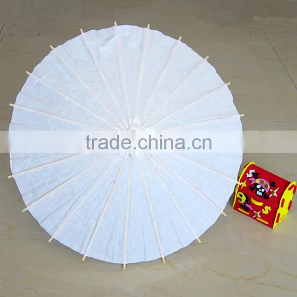 Asian Style Elegant Mini Handcrafted Wooden White Paper Umbrella photo-4