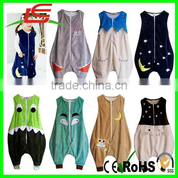 flannel Infants young children sleeveless vest cent leg sleeping bag