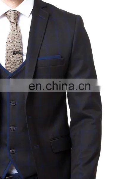 Wholesale Two Buttons New Fashion 3 Piece Mens Suit photo-2