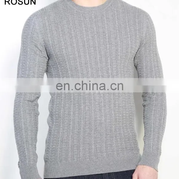Best Design Long Sleeve t Shirt as Cotton Blended Fabric Knit Sweater Pullover Top of Unbranded Wholesale Mens Clothing