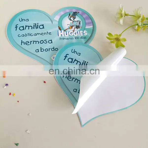 Custom Heart Shape Adhesive Label PVC Stickers Colorful Cartoon Sticker photo-2
