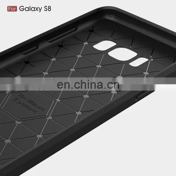 Carbon Fiber Pattern Soft TPU Back Cover Case for Samsung Galaxy S8 photo-4