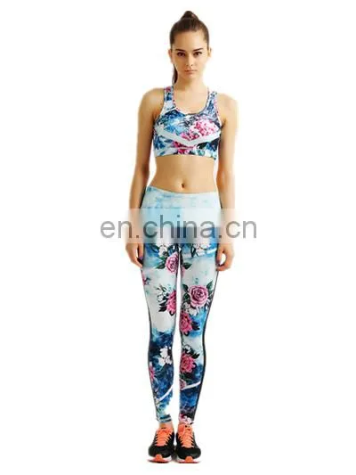 Wholesale New Style Custom Printing Sublimation 4 Needles 6 Thread Women Yoga Set photo-4