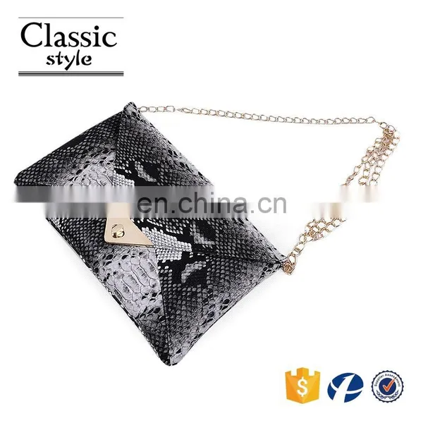 CR High Reputation Supplier Snake Skin Envelope Pattern Customized Top Quality Leather Bags Wholesale in Egypt photo-2