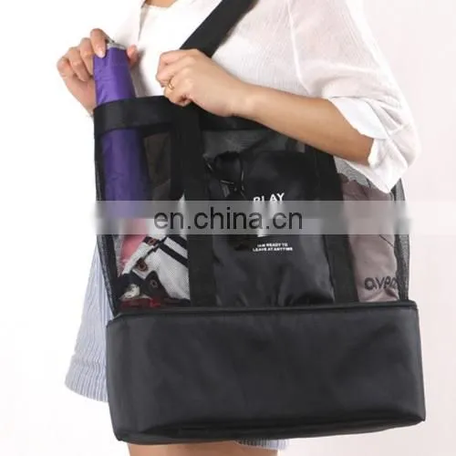 Latest New Design Bag Portable Double Layer Mesh Picnic Shoulder Storage Bag Fashion Bag photo-3