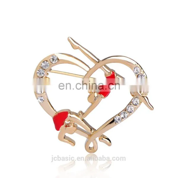 Custom Heart Shaped Lapel Pin With Butterfly Clutch photo-4