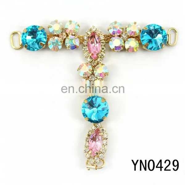 Cheap T-shaped Rhinestone Shoe Accessories Shoes Buckle