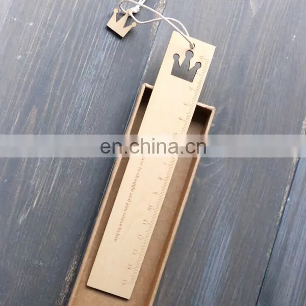 Creative Cute Hollow Wood Ruler 15cm For Students photo-6