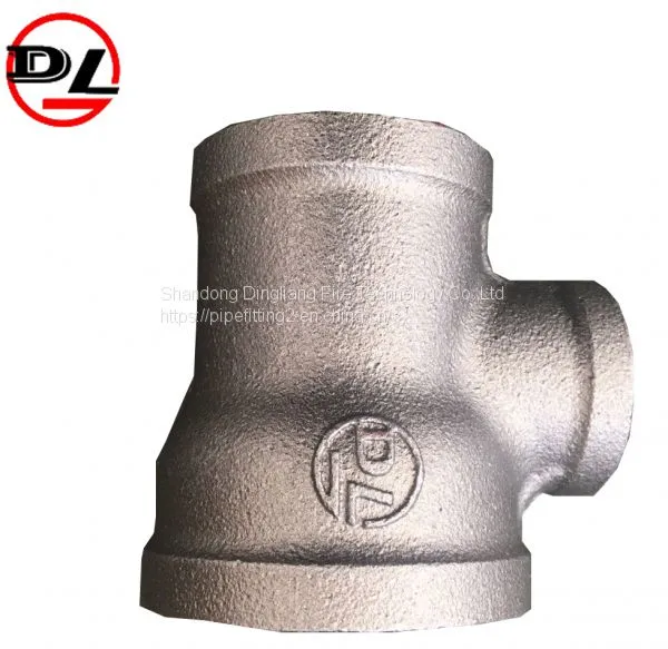 Black Malleable Iron Pipe Fittings Reducing Tee photo-2