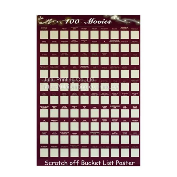Scratch-off Poster 100 Movies Bucket List Wholesale