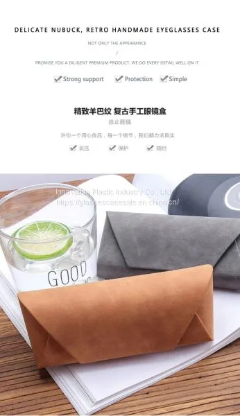 Simple, Vintage Portable Eyeglasses Case; Elegant Eyewear Case for Reading Glasses and Sunglasses photo-2