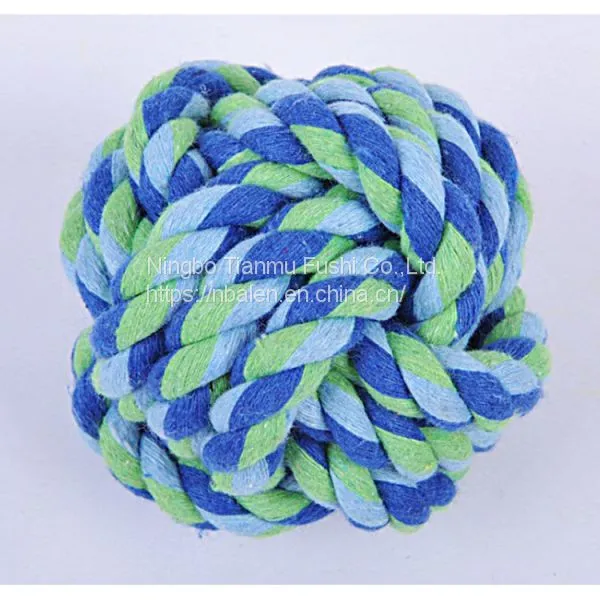Hot Sale Pet Supplies Toy Teaser Ball Cotton Tie Knots Ball Pet Interactive Toys photo-5