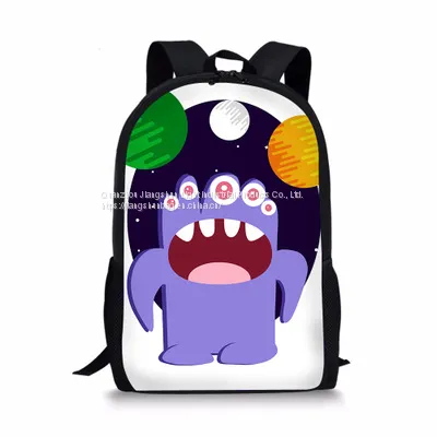Cute Little Monster Kid School Bags Backpack Kindergarten Schoolbag 3D Cartoon Unisex Customized Logo Packing photo-2