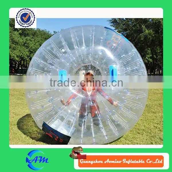 Low Price Red and Blue Dot PVC&TPU Land or Water Inflatable Zorb Ball For Sale photo-2