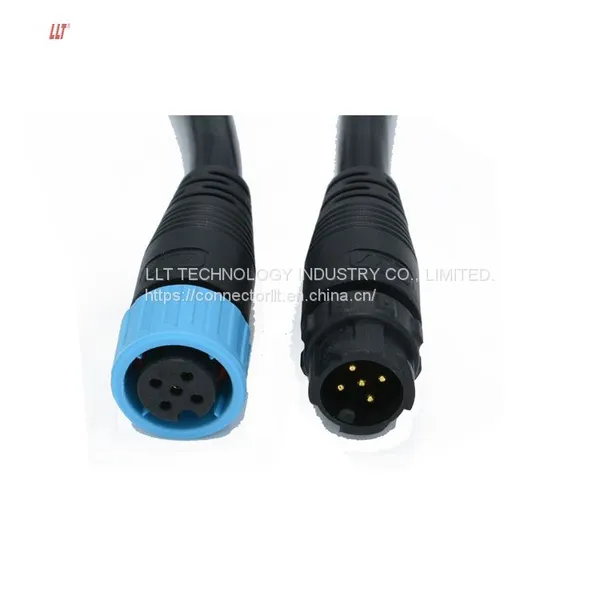 M12 5pin Waterproof Electr Connector Cable 2 3 4 5 6 7 8 Pin Push Lock Solder Led Light Connector