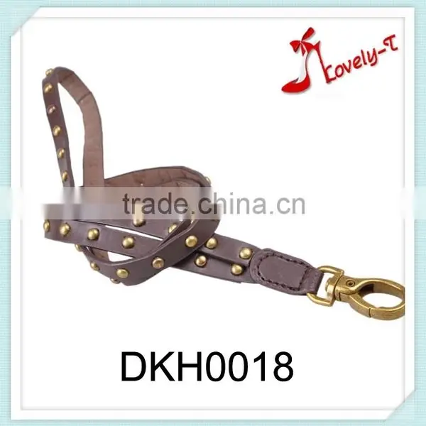 Leather Key Chain Rope Customized Rivets Leather Key Chain,leather Custom Key Chain