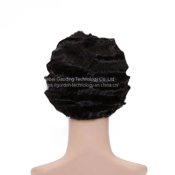 Qualified Short Human Hair Wig photo-3