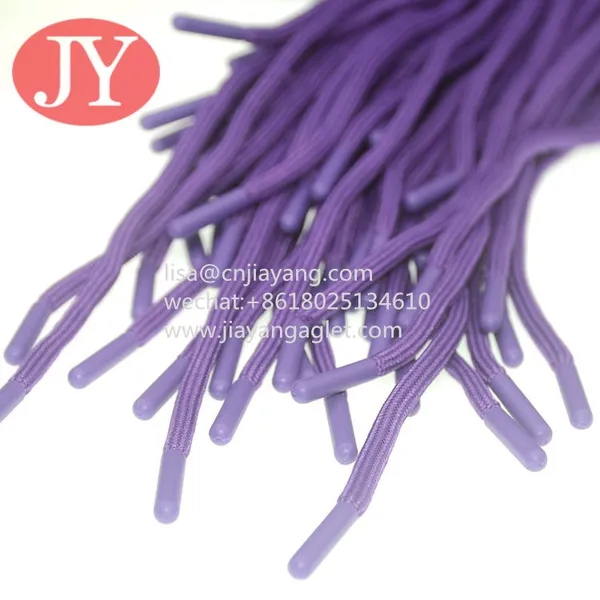 Hot Selling Solid Color Polyester Drawstring With Shoestring Aglet Tips TPU Plastic Aglet Cord photo-2