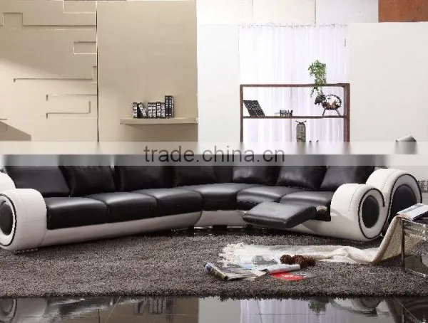 2016 Modern Luxury Large Size Shaped Corner Genuine Leather Sofa Home Modern Furniture Quality Choice