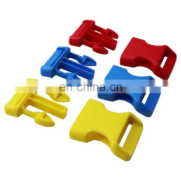 Flat Dual Adjustable Plastic Quick Side Release Plastic Buckles And Tri-Glide Slides For Pet Collar photo-4