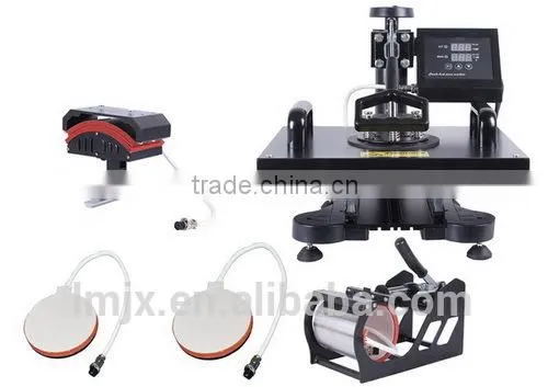 New Design 5 in 1 Heat Press Machine For T Shirt/Mug/Cap/Plate/phone Cases