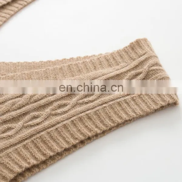 Wholesale 100% Cashmere Knit Women's Tank Top Sexy V-Neck Casual Short Woolen Clothing With Embroidered Logo on Back for Suits photo-6