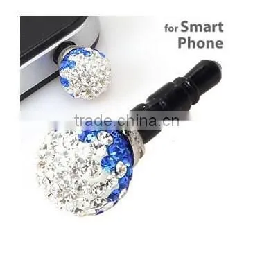 3.5mm Rhinestone Phone Dust Plug for Iphone4/5 in Shenzhen Wholesale photo-5