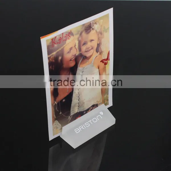 Frosted Acrylic Sign Holder Acrylic Block Sign Holder photo-6